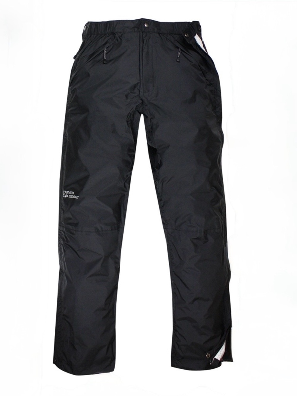 RED LEDGE Adult Unisex Black Full Zip Rain Pant Adjustable Waist Pockets Size M